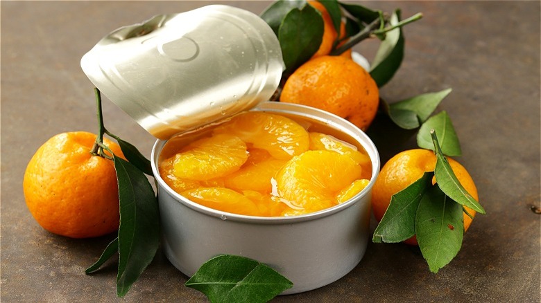 Canned mandarins in juice