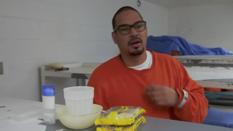 Inmate with ramen