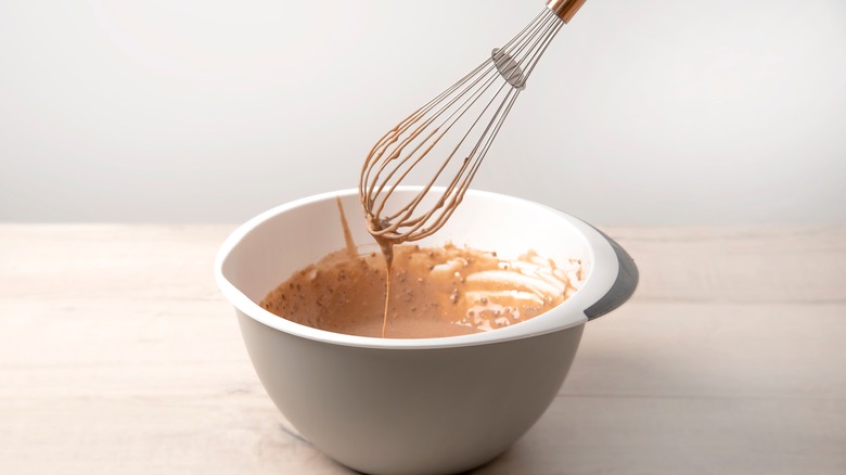 Whisk in pancake batter