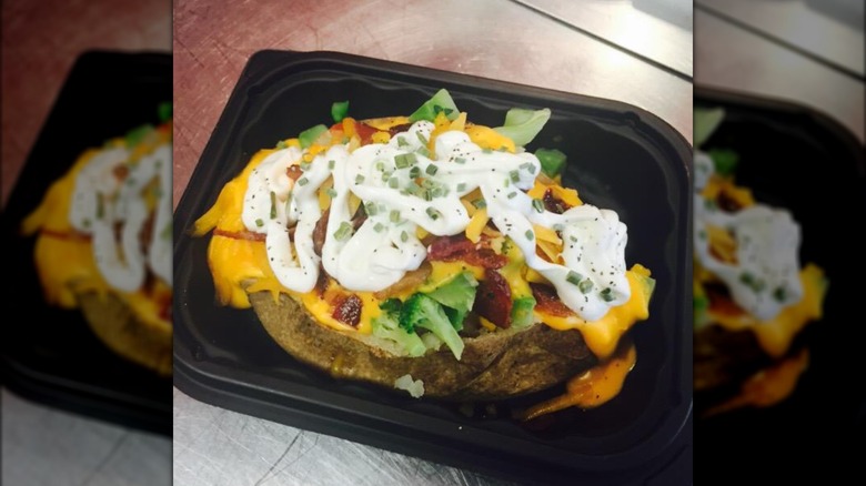 Wendy's baked potato loaded with toppings