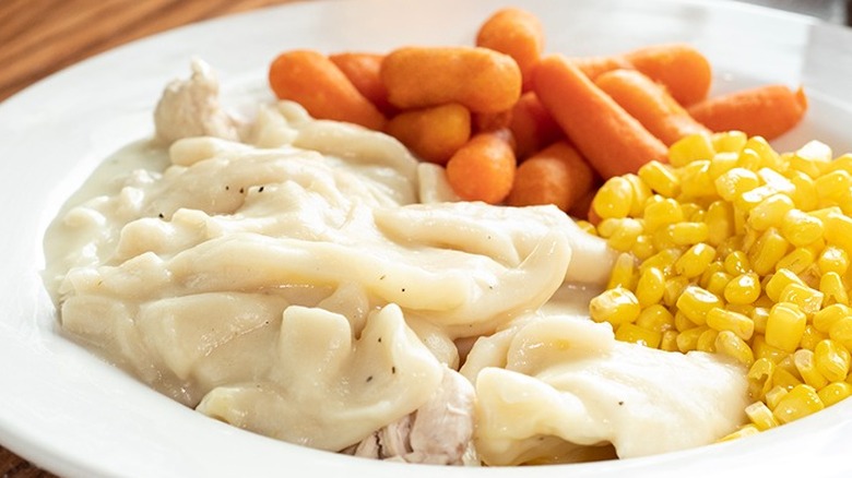 Chicken N' Dumplins with sides