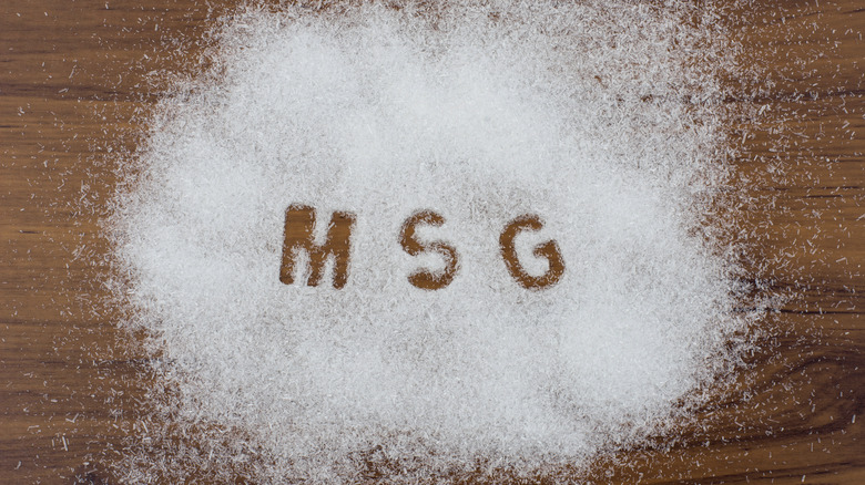 pile of MSG with the letters MSG spelled out