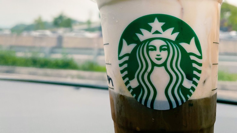 Starbucks sweet cream cold brew up close