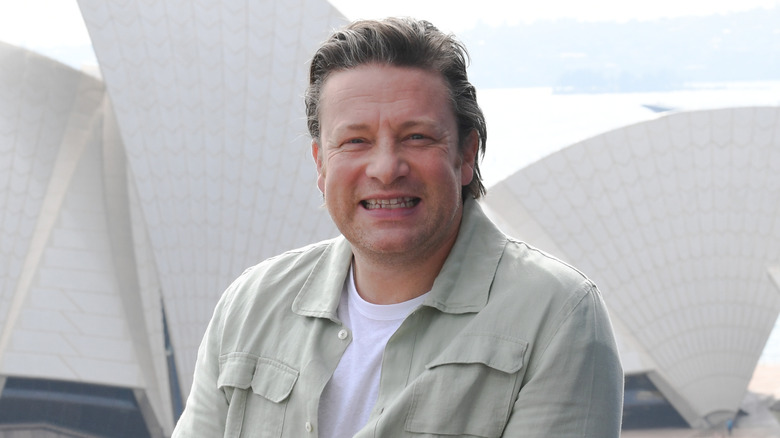 Jamie Oliver smiling in Australia