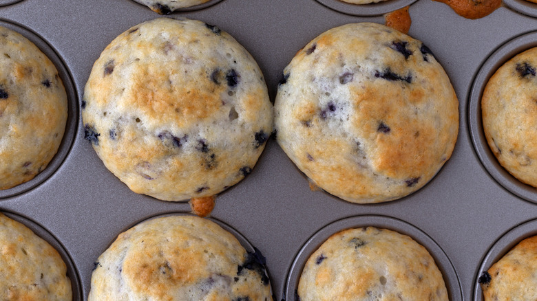 Imitation blueberries in muffins