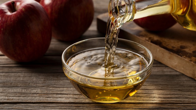 ACV being poured into bowl 