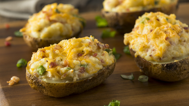 twice-baked potatoes with bacon and cheese