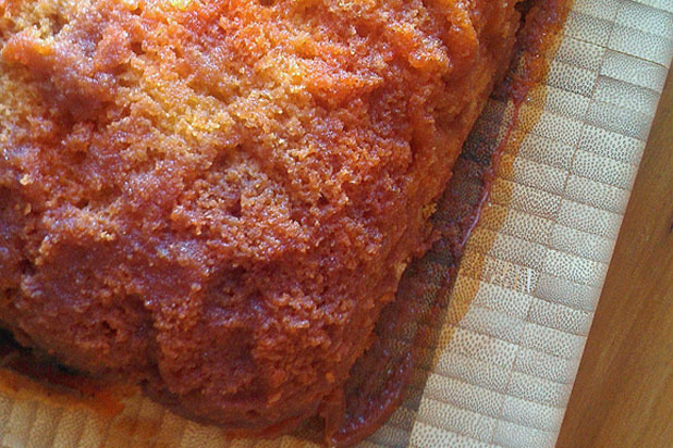 Candy Corn Upside Down Cake