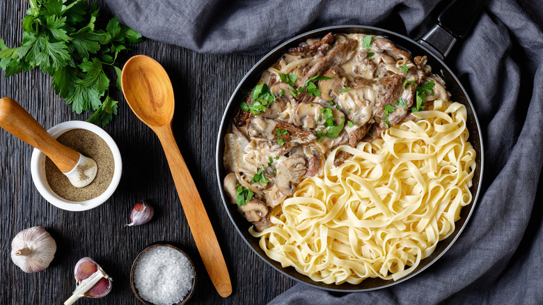 Beef stroganoff