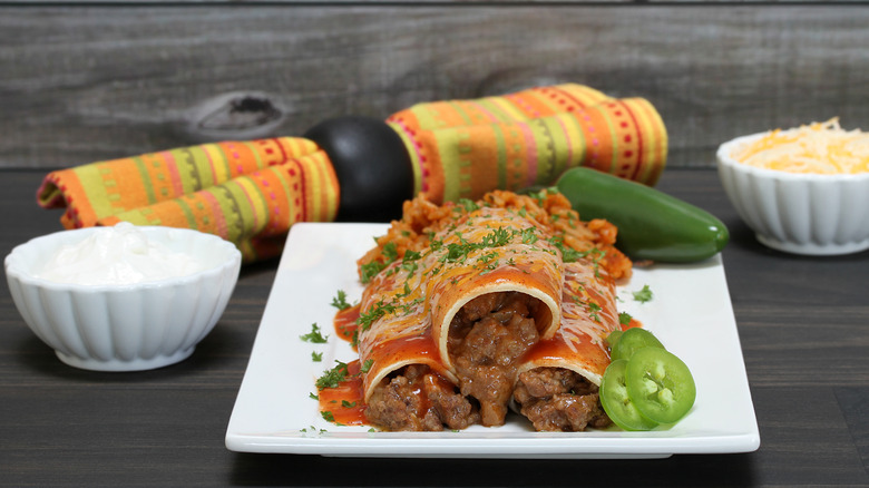 Beef enchiladas