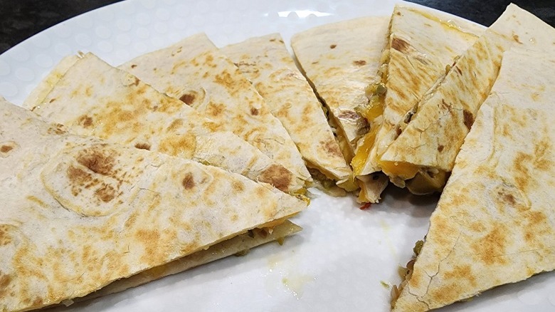 Quesadillas on a plate