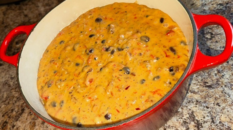 A pot of queso