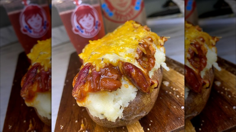 Wendy's Chili Cheese Baked Potato