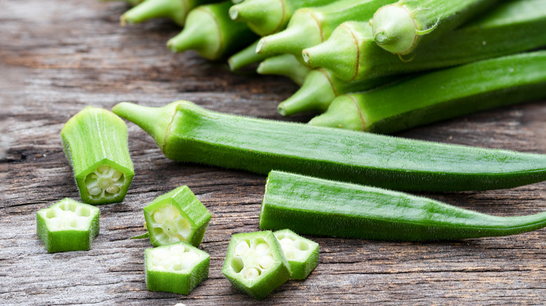 Sliced okra