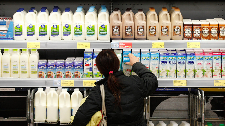 Aldi's milk aisle