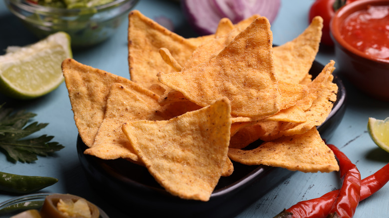 tortilla chips in a bowl