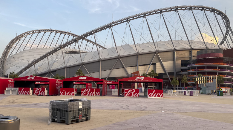 world cup stadium busweiser tents