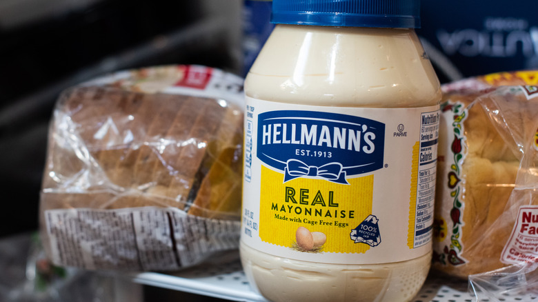 Jar of Hellmann's mayonnaise