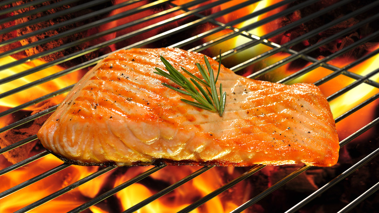 Salmon on the grill