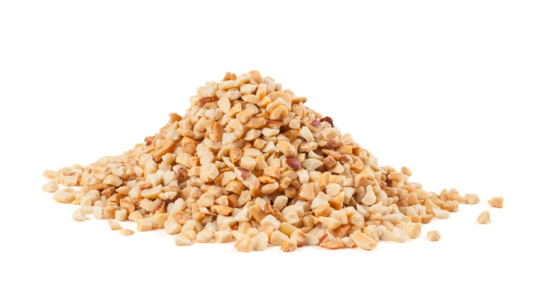 pile of crushed nuts