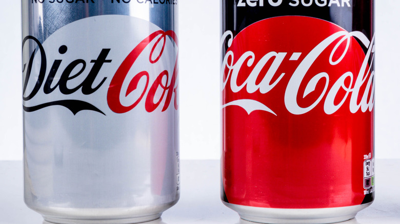 Diet Coke and Coke Zero cans
