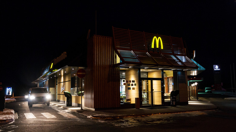 McDonald's exterior at night