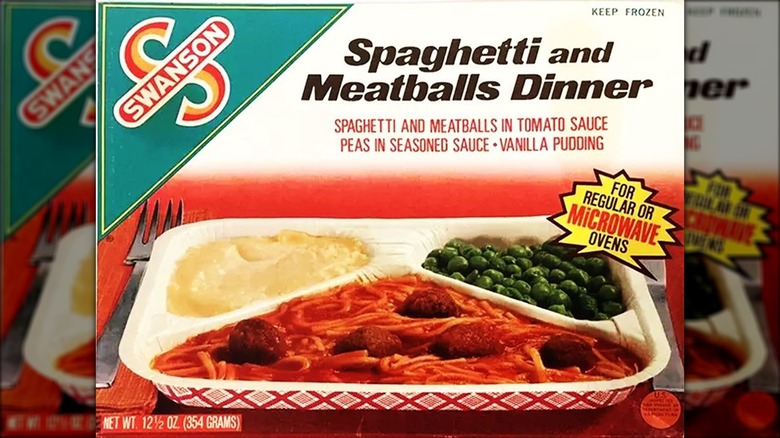 Swanson microwavable spaghetti dinner