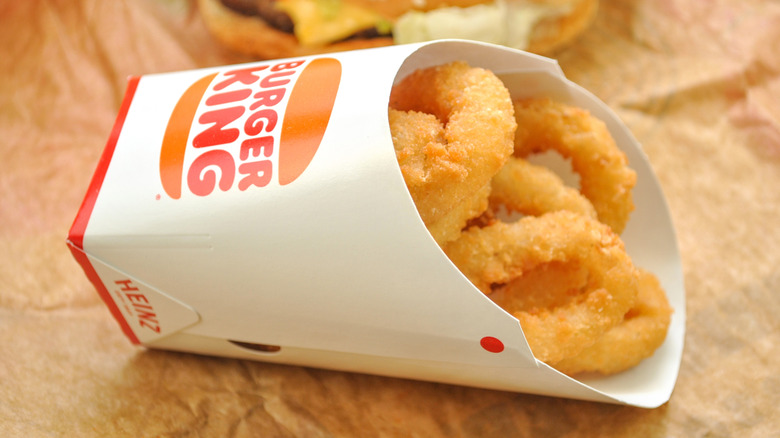 Onion rings in a Burger King box