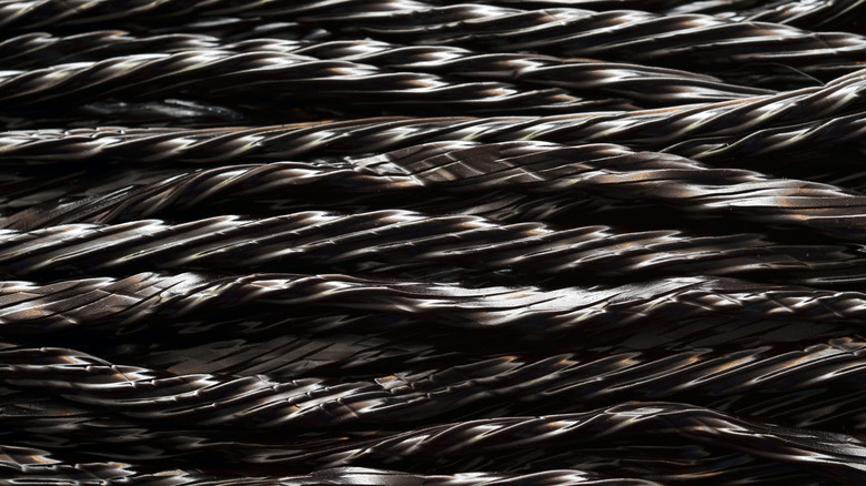 Strips of black licorice