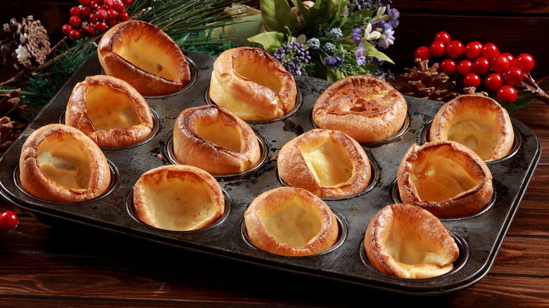 Yorkshire puddings in muffin tins