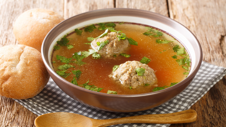 soup with meatballs