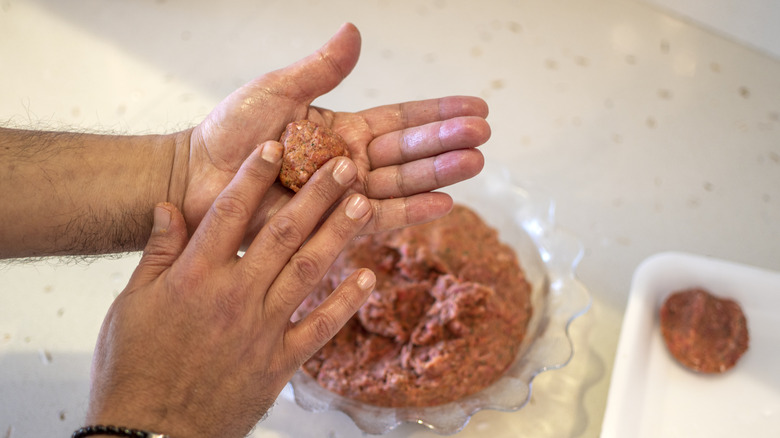 making meatballs