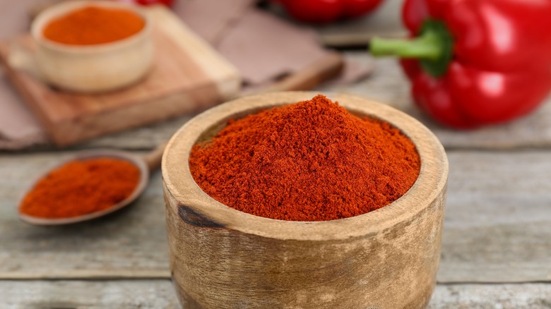 Ground red spice powder