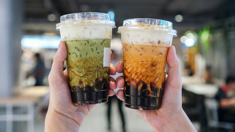 two cups of bubble tea