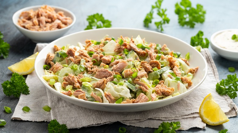 tuna salad in a bowl