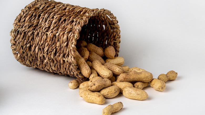 Peanuts in basket