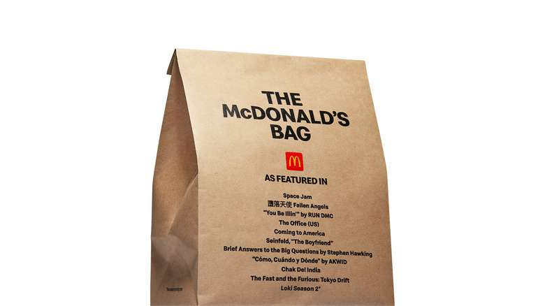 A paper bag from McDonald's