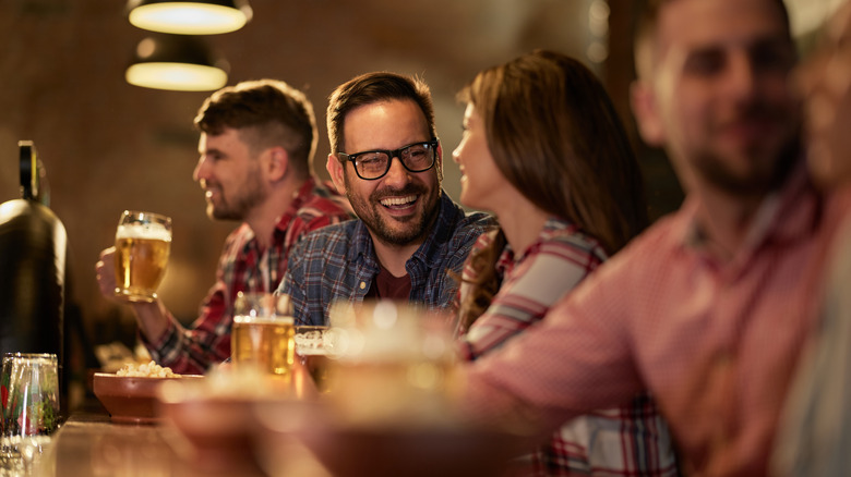 People sitting at a bar