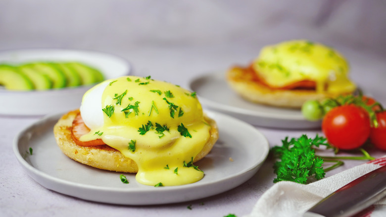 Eggs Benedict with hollandaise