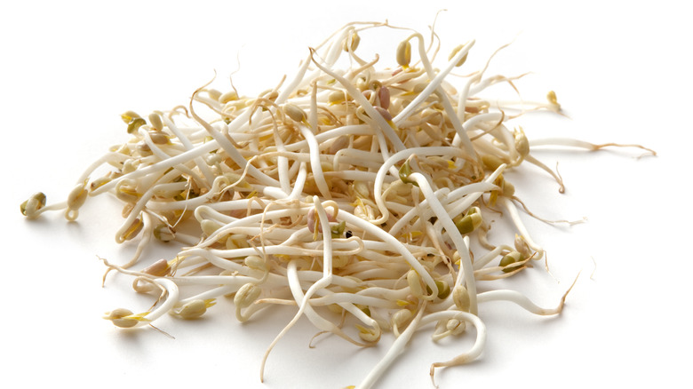 A pile of bean sprouts