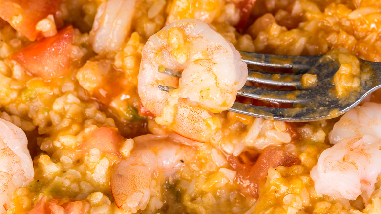 close up of shrimp étouffée