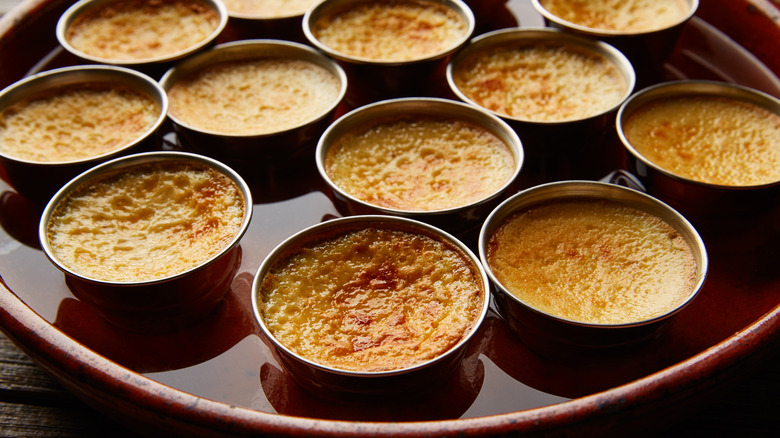 flan in bain-marie