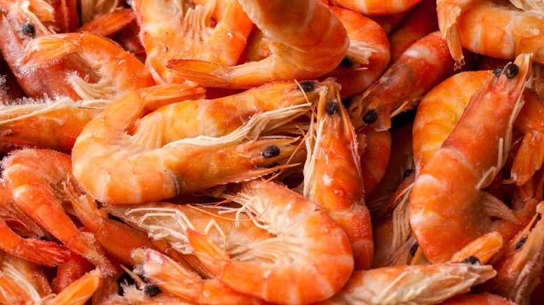 pile of orange shrimp