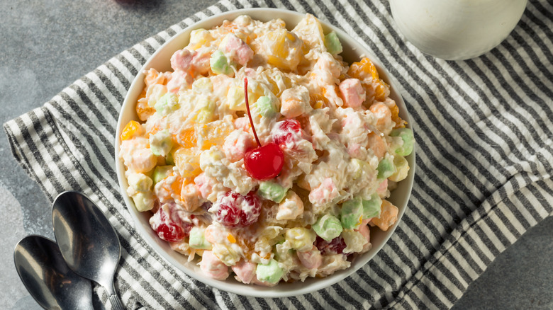 ambrosia salad in bowl