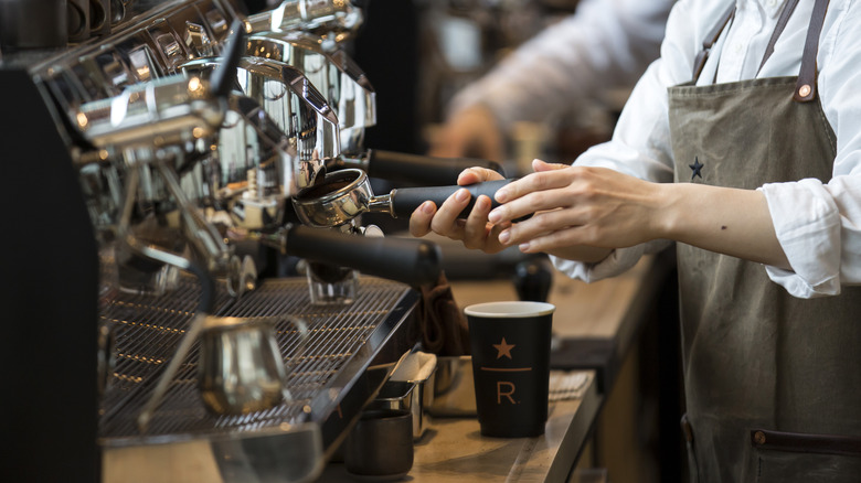 Starbucks Reserve barista making drinks