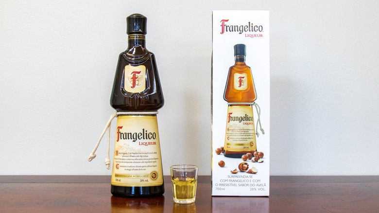 Frangelico bottle and shot glass