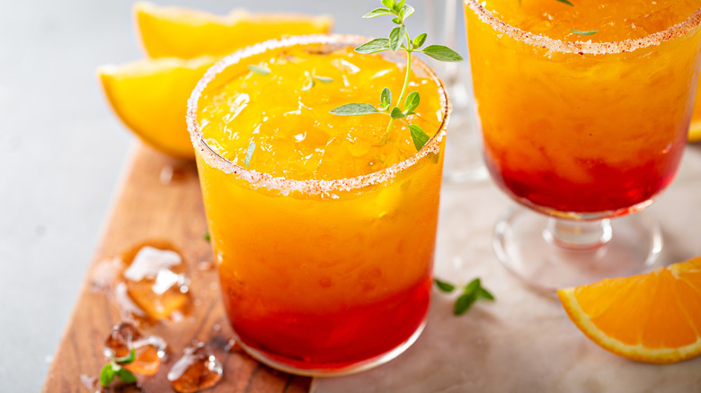 Tequila sunrise cocktail