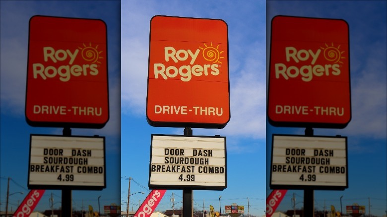 Roy Rogers drive-through sign