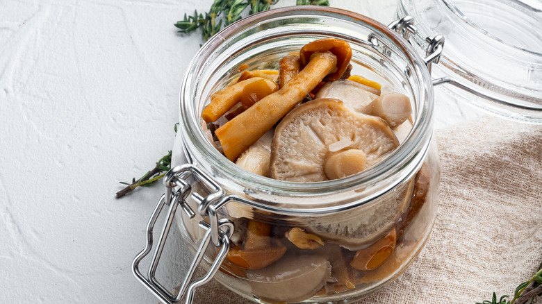 Mushrooms in a jar 