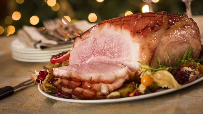 Glazed holiday ham